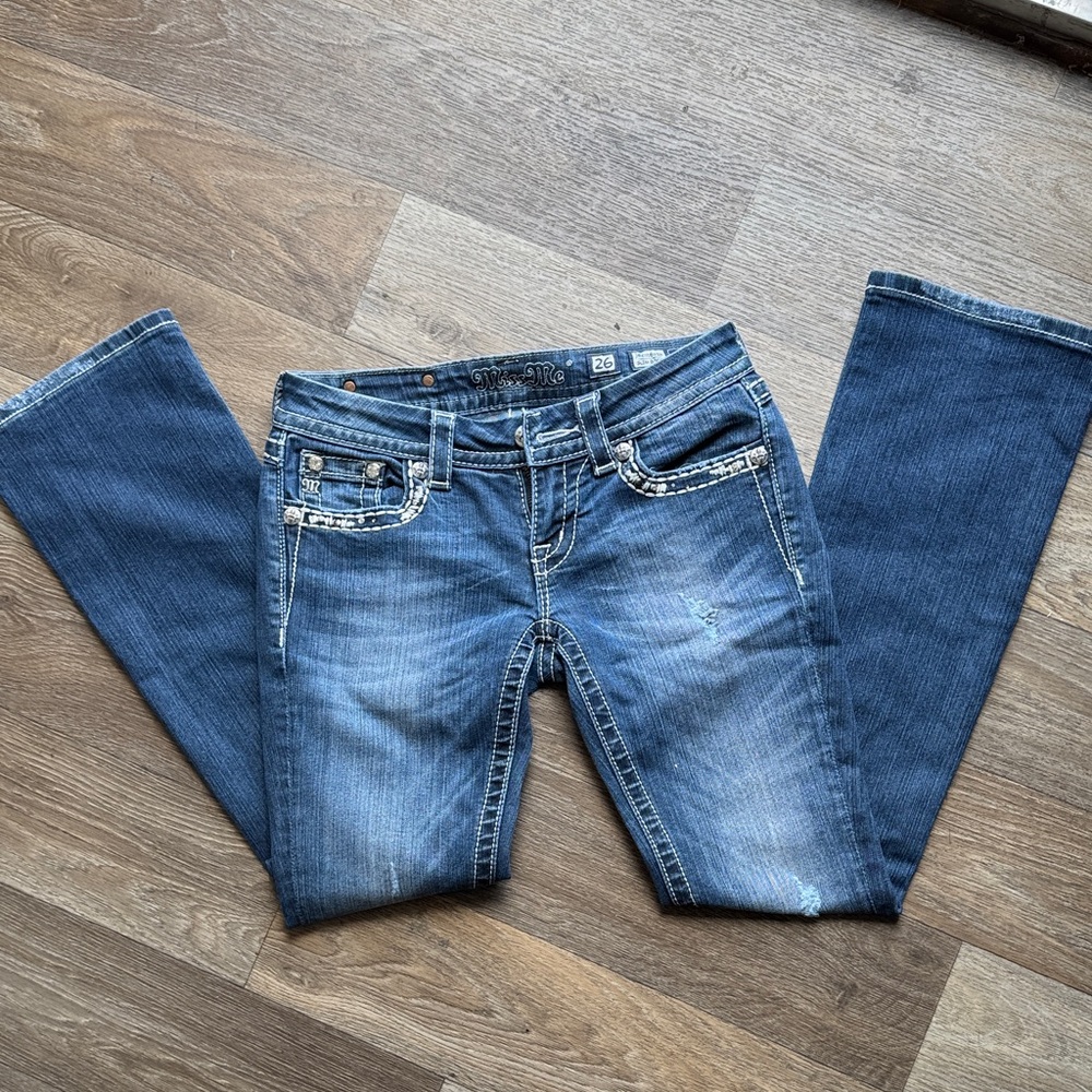 Miss Me Boot Cut Jeans in Classic Blue
